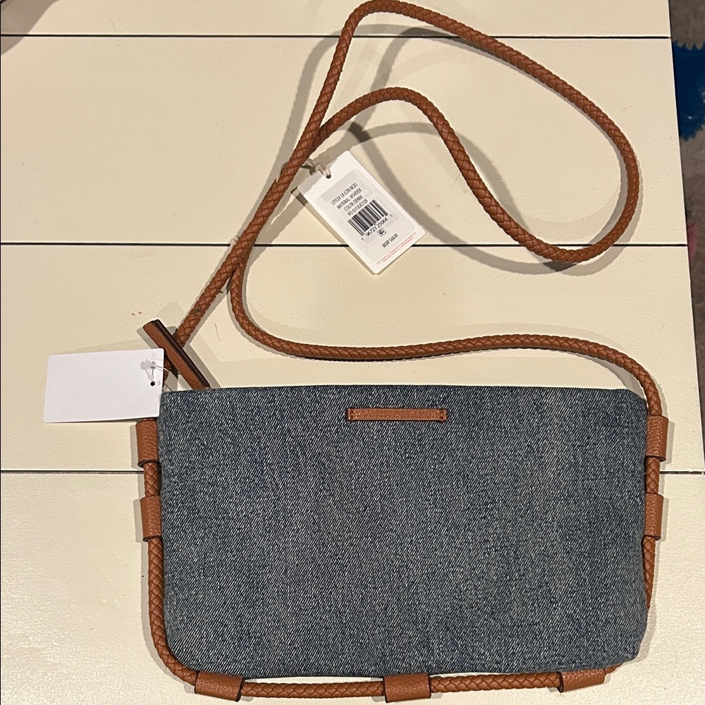 NWT Lucky Brand Ezri Denim Crossbody Bag